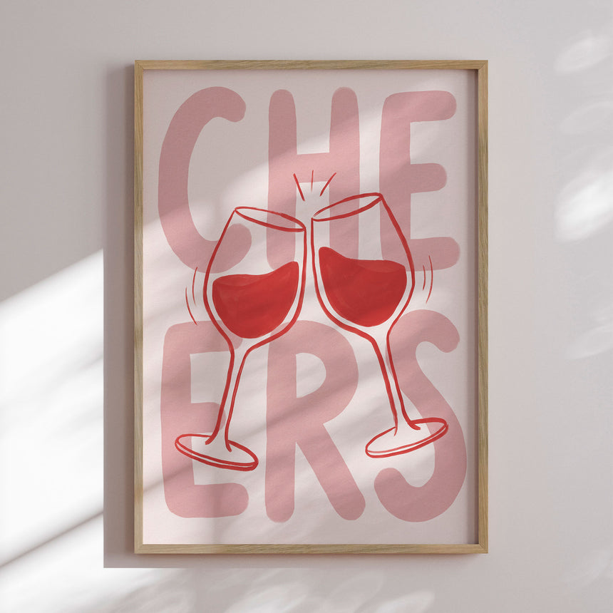 Plakat - Cheers Wine Toast - Andreas Magnusson