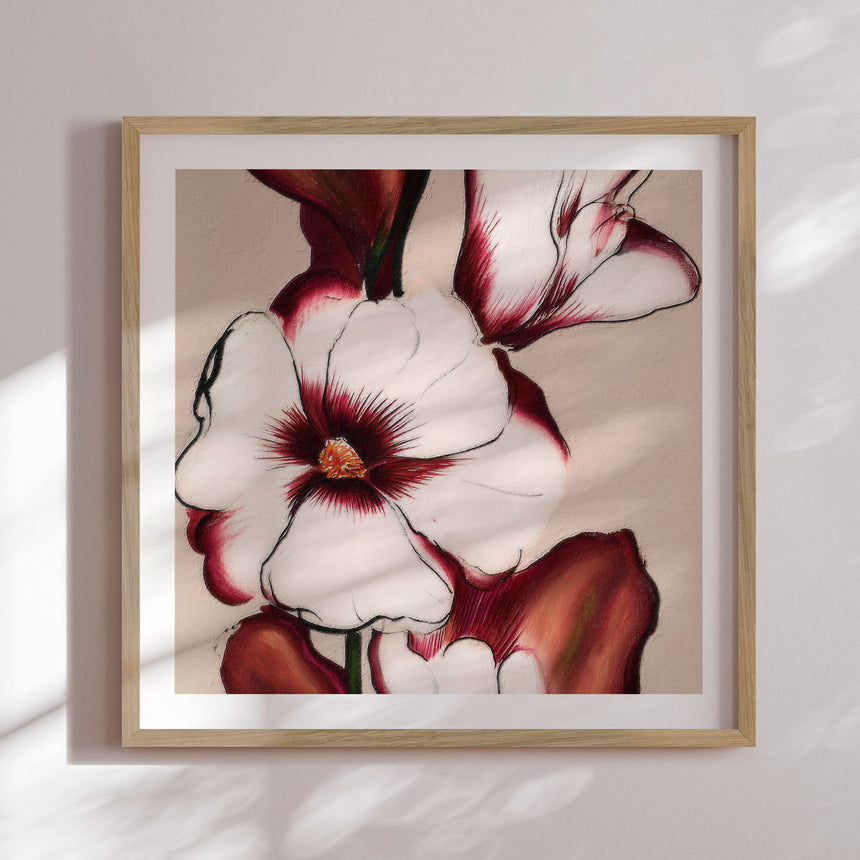 Plakat - Elegant Maroon Blooms II - Alma