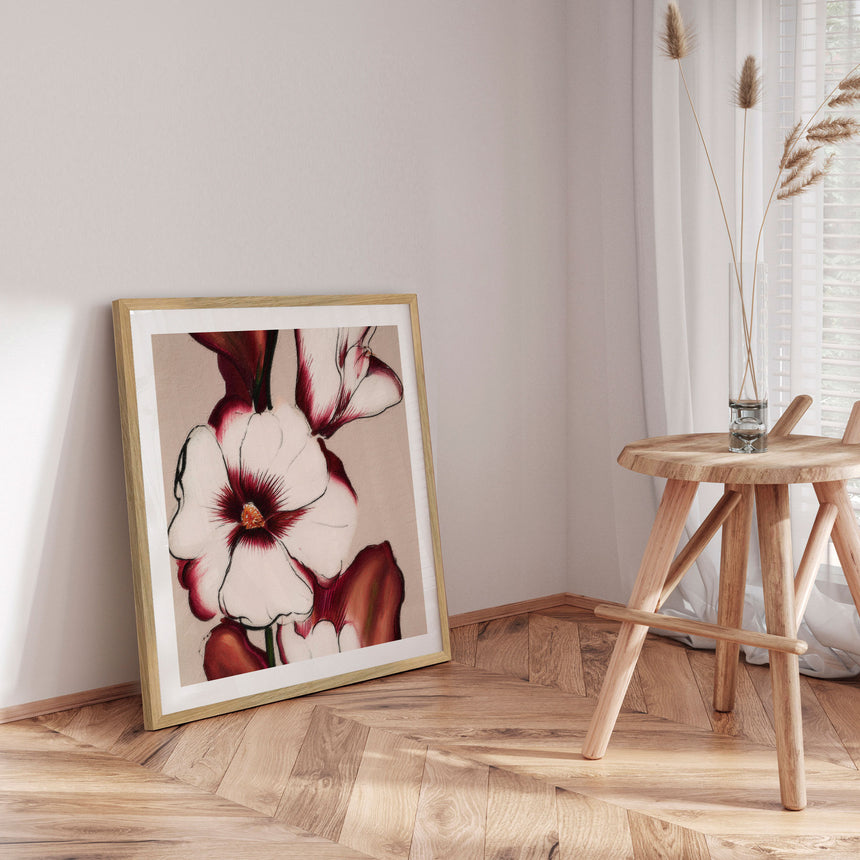 Plakat - Elegant Maroon Blooms II - Alma