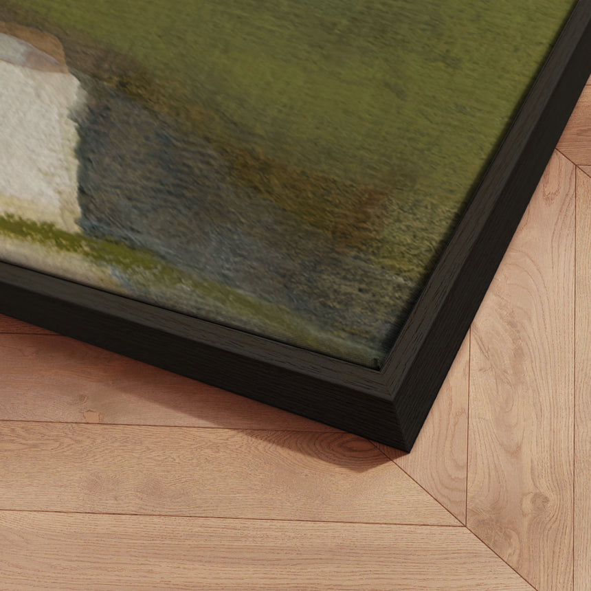 Håndlavet maleri med ramme - Earthy Layers II - Arohika Verma - Mixed media