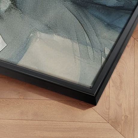 Premium maleri med sort ramme - Blue Storm I - E. Thorne - Incado