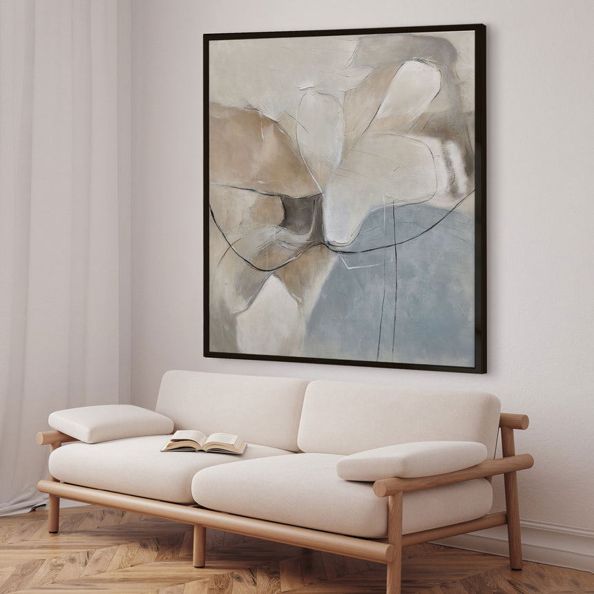 Premium maleri med sort ramme - Wandering Lines - E. Thorne - Incado