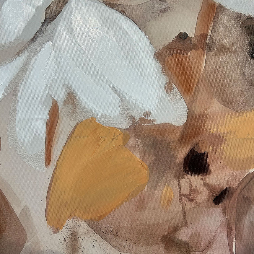 Håndlavet maleri med sort ramme - Echoes of Earth - Mixed media