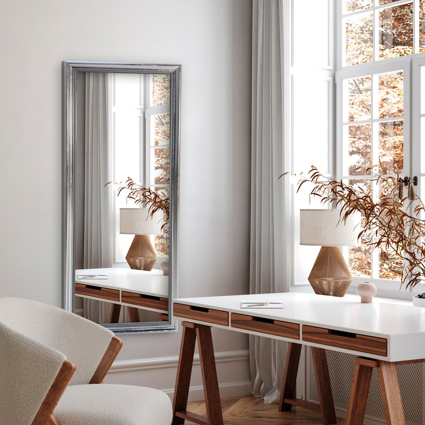 Antik spejl med sølvramme - Udsmykket - Incado