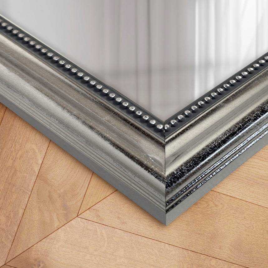 Antik spejl med sølvramme - Udsmykket - Incado