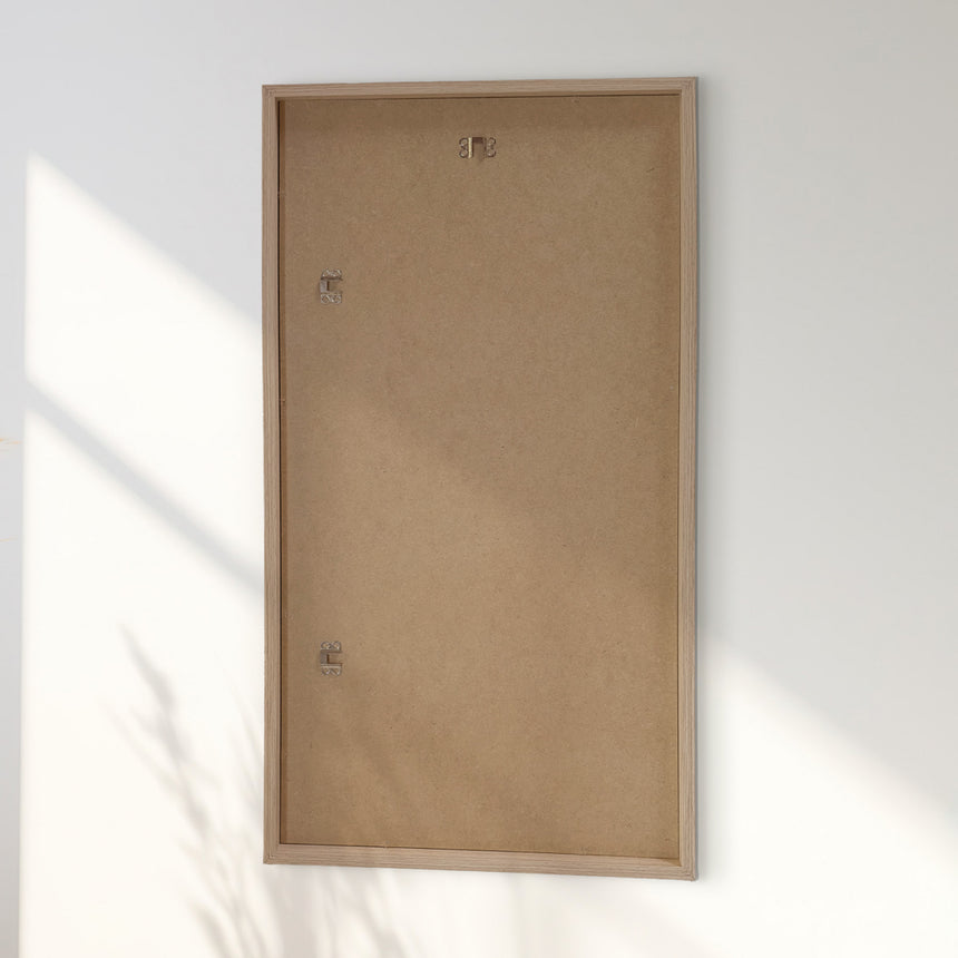 Aflangt spejl med bred træramme - Oak - Incado