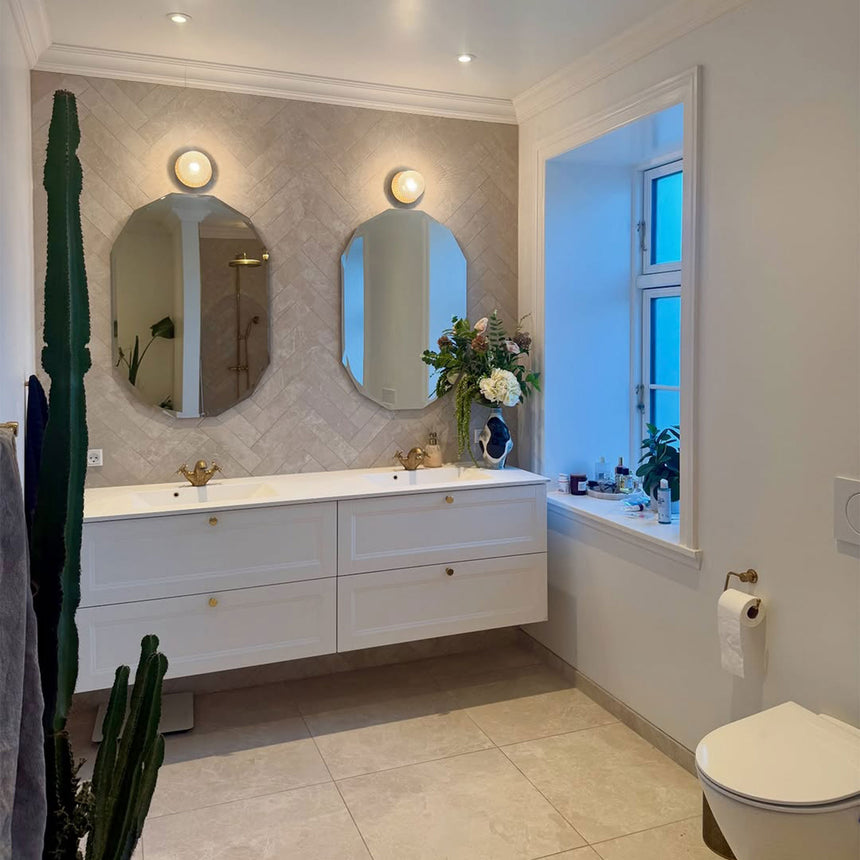 Organisk spejl med facetkant - Diamond