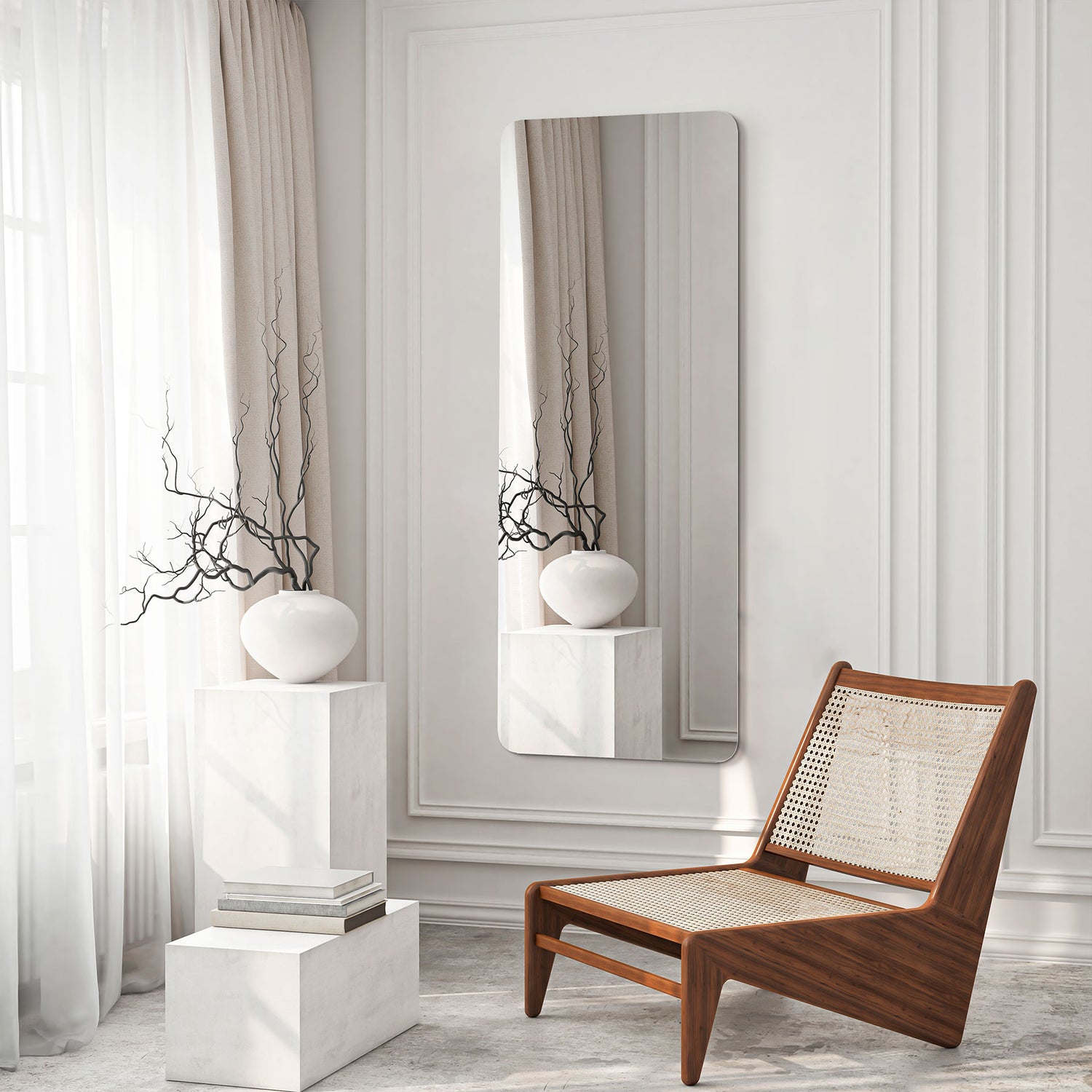 Aflangt spejl - Sleek - Incado