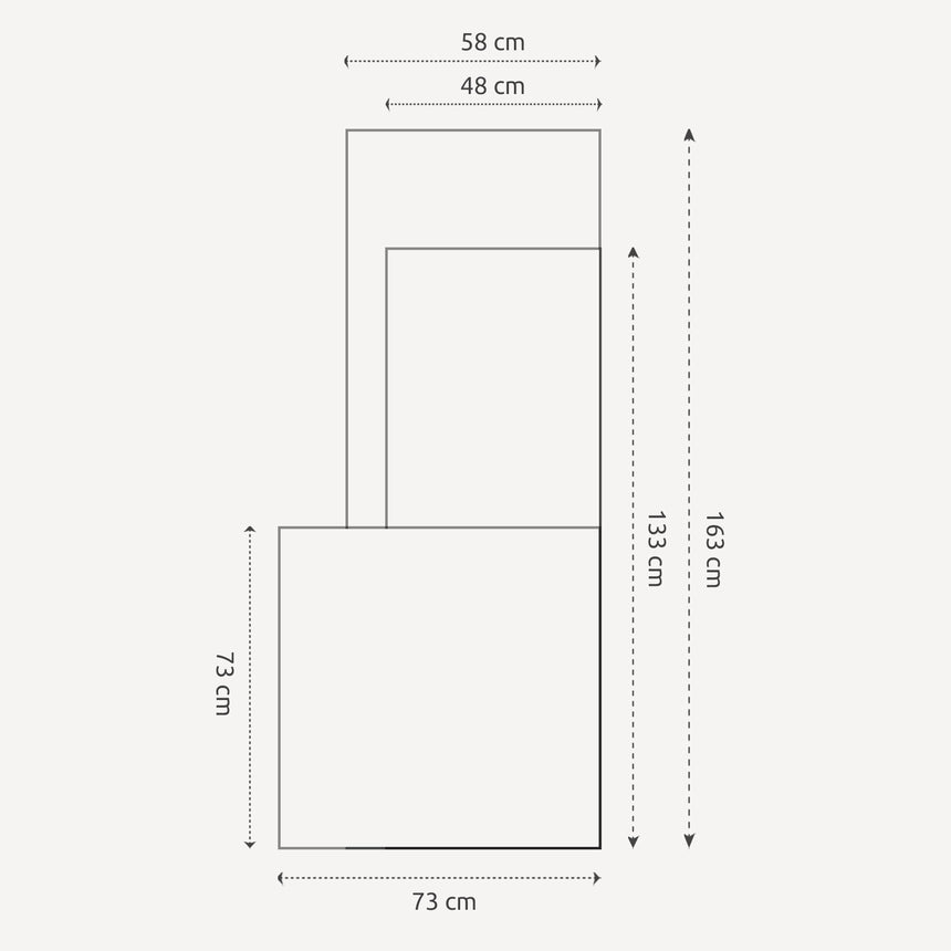 Aflangt spejl med bred egetræsramme - Incado