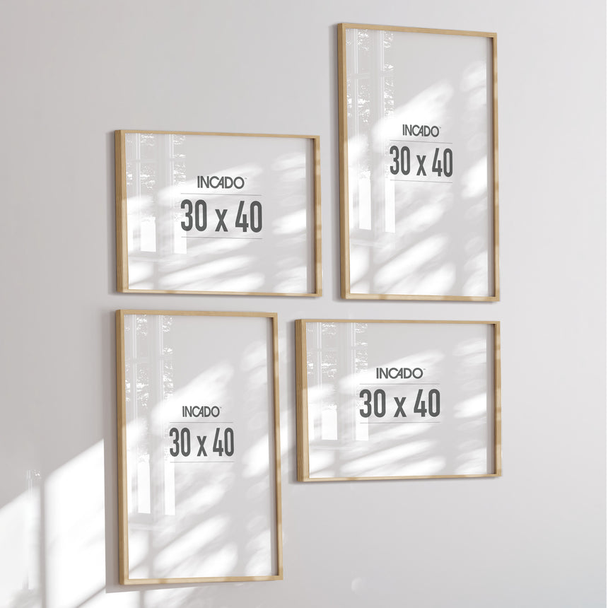 Billedvæg m. rammer og plakater - Swirl - Incado