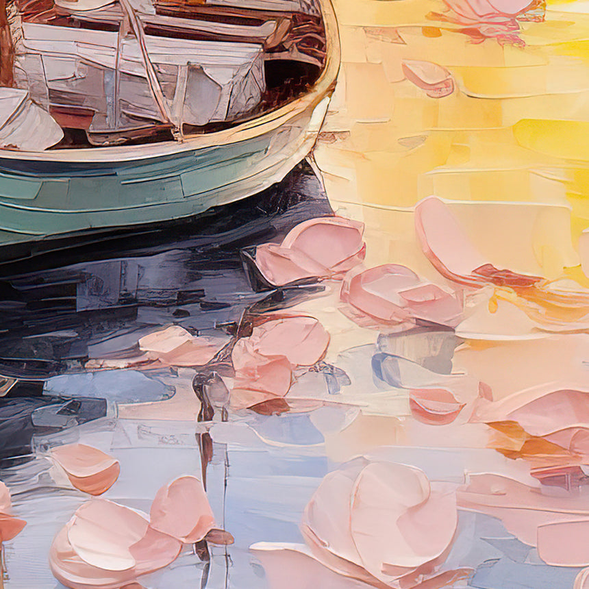 Håndlavet maleri ramme - Forårshavn - Mixed media - Incado