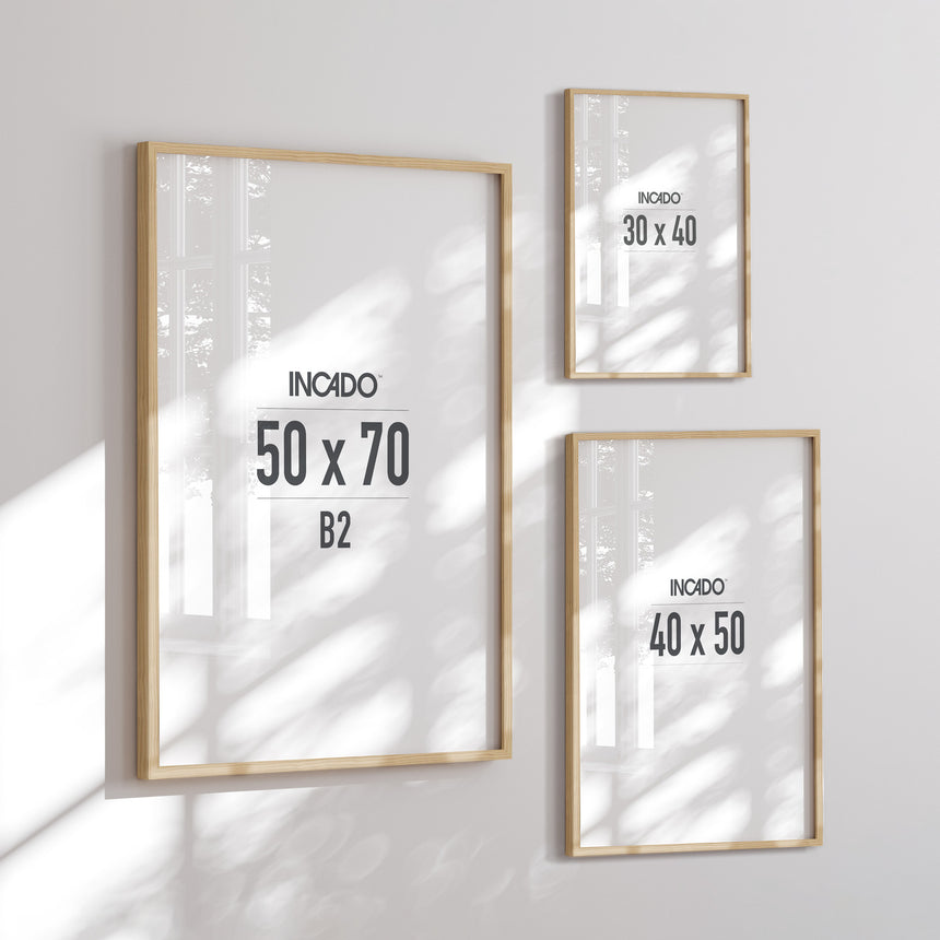 Billedvæg m. rammer og plakater - Trio - Incado