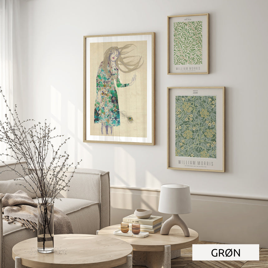 Billedvæg m. rammer og plakater - Trio - Incado