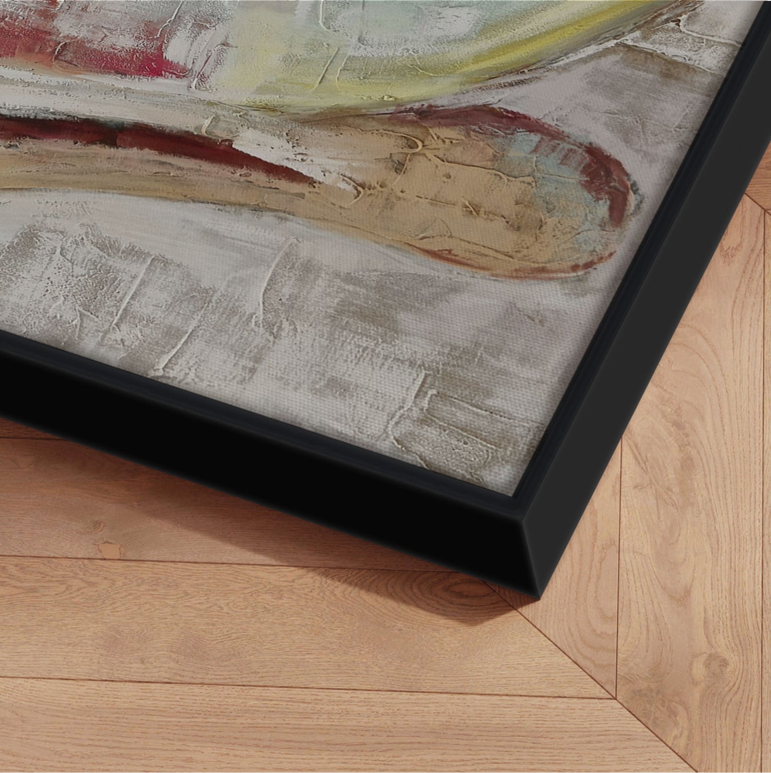 Håndlavet maleri med sort ramme - Zen Essence - Incado