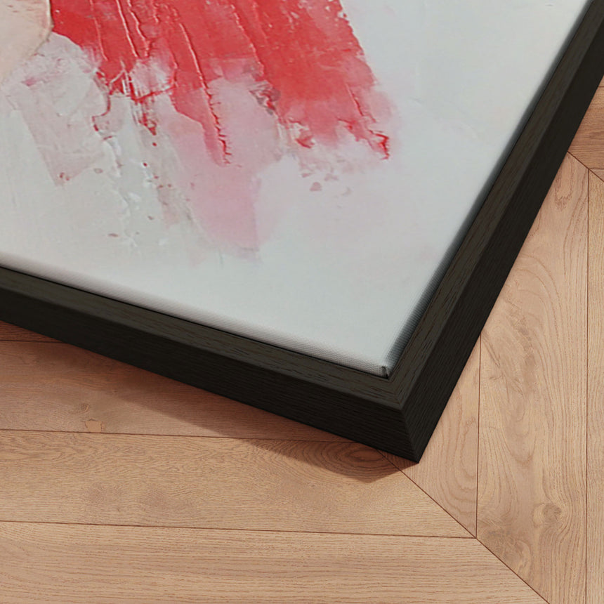 Håndlavet maleri med sort ramme - Abstract Storm IV - Mixed media