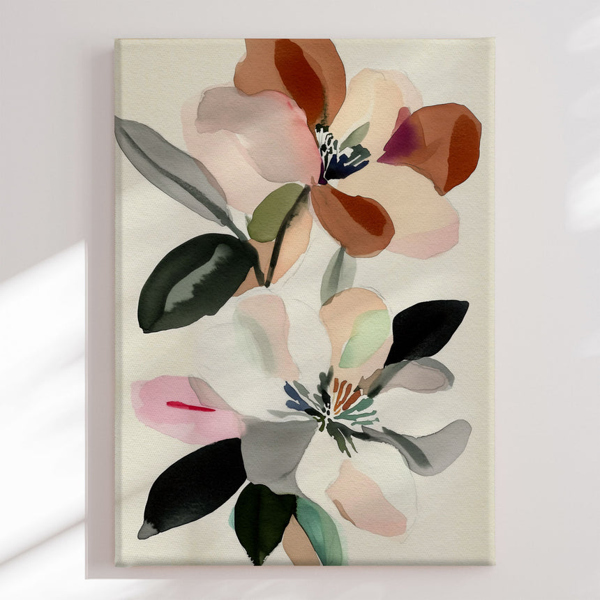 Lærredstryk - Flowers Watercolor Love - Cats&Dotz