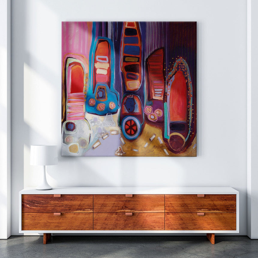 Lærredstryk - De Ruller Afsted - Susse Volander - Incado