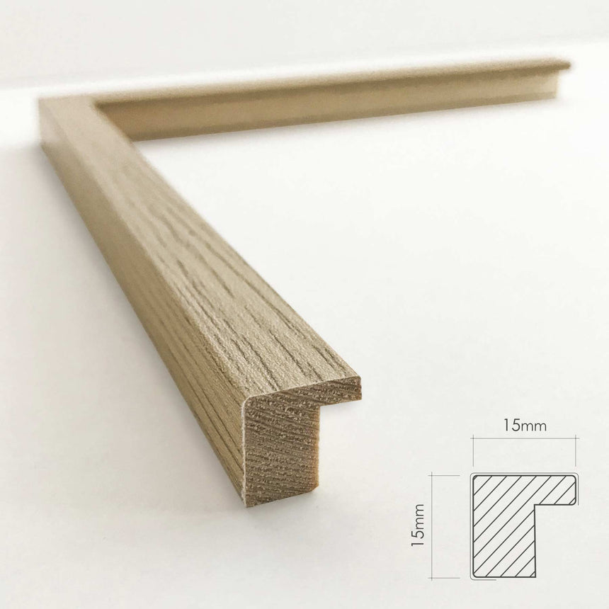 Luksus plakat med brun ramme - Paper Composition II - Artist Paper - Incado