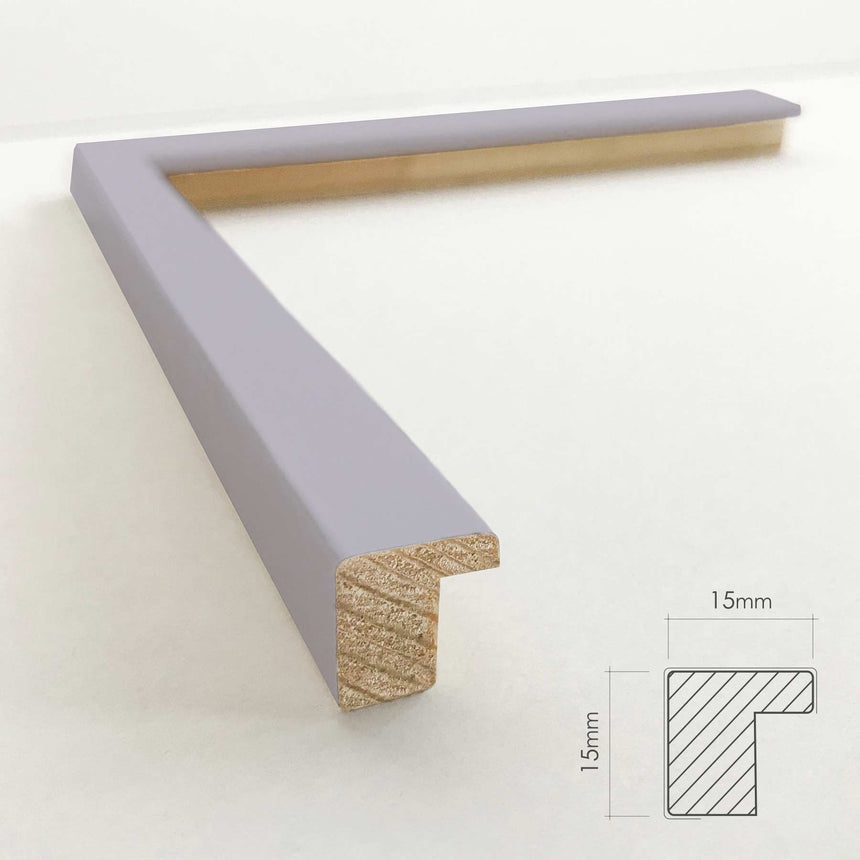 Luksus plakat med lilla ramme - Round Form I - Artist Paper - Incado