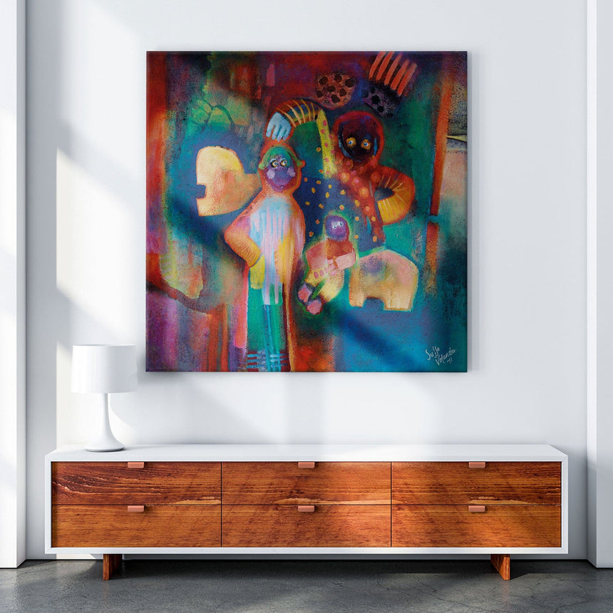 Lærredstryk - Dancing With Clogs - Susse Volander - Incado