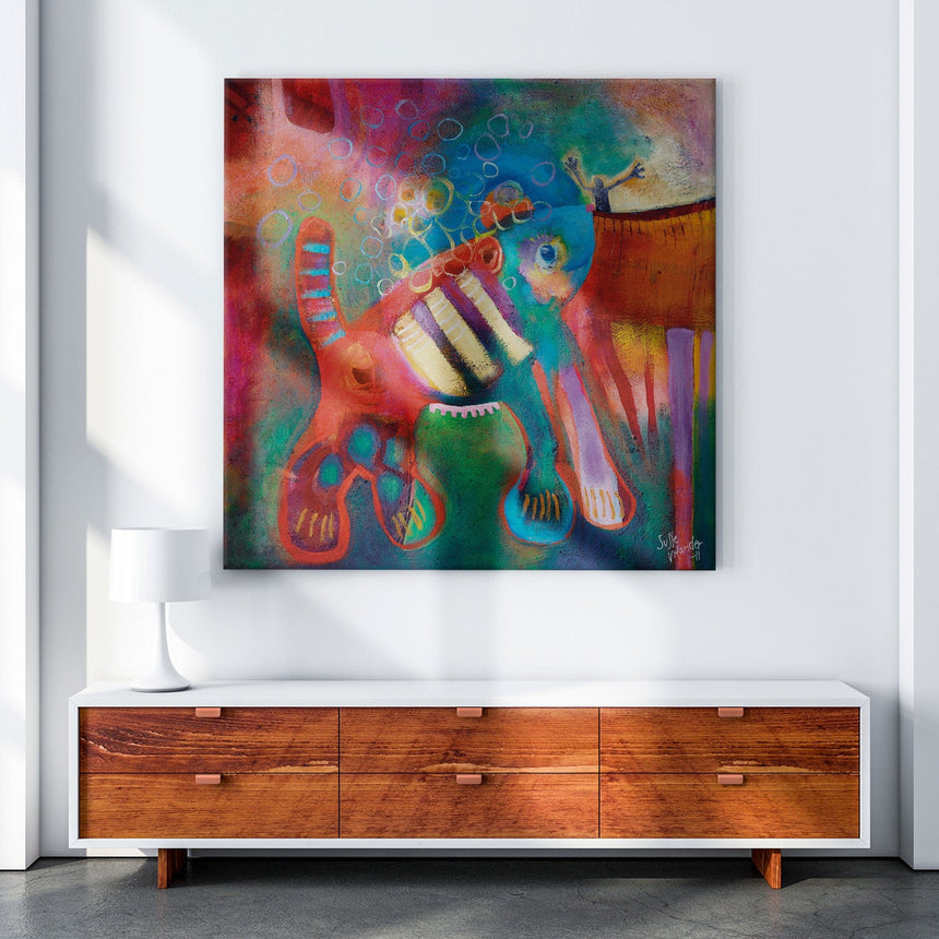 Lærredstryk - Overgrown Pet - Susse Volander - Incado