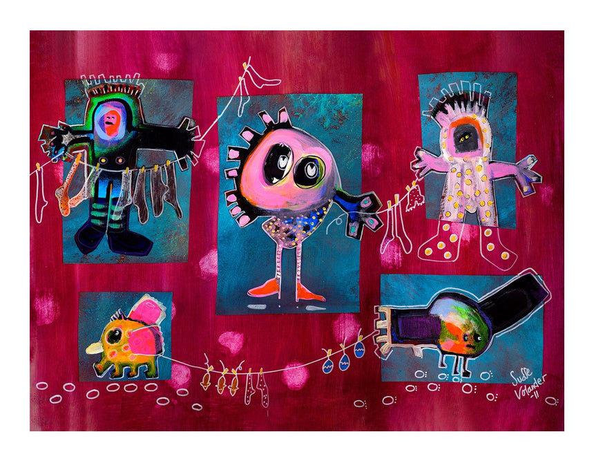 Lærredstryk - Portrait of Martians - Susse Volander - Incado