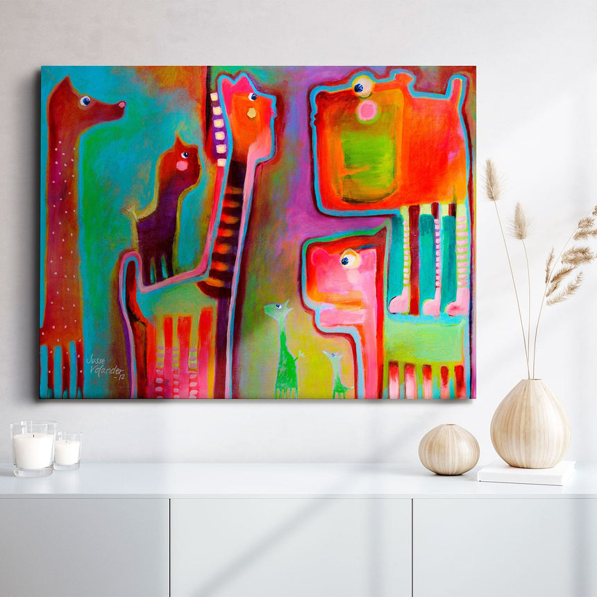 Lærredstryk - They See Each Other - Susse Volander - Incado