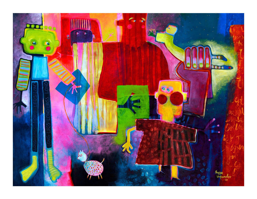 Lærredstryk - De Hoppende Unge - Susse Volander - Incado