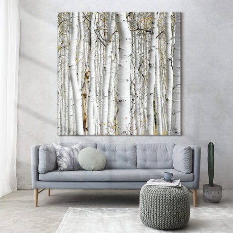 Lærredstryk - Birkestammer - Incado