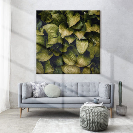 Lærredstryk - Dark Leaves - Incado