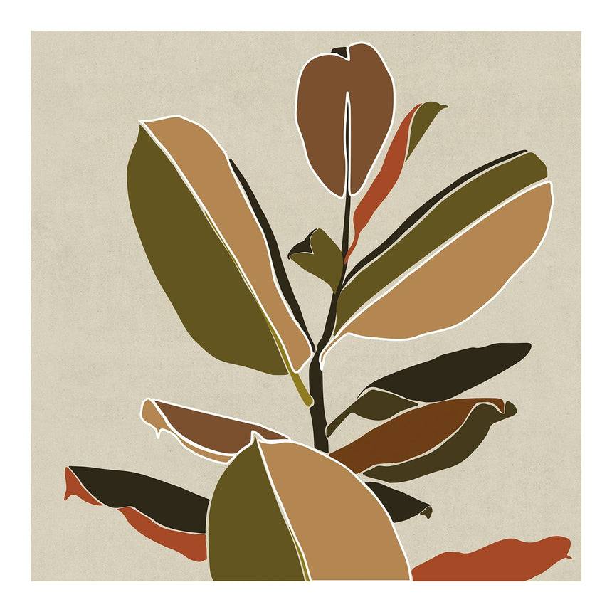 Lærredstryk - Retro Plant - Incado