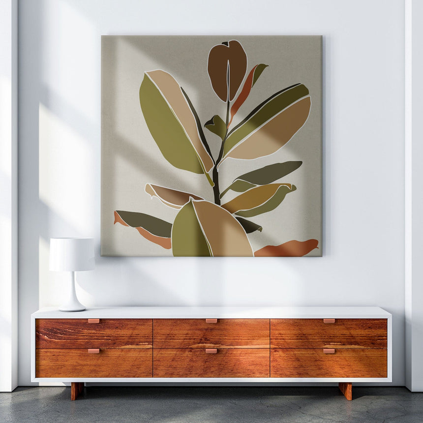 Lærredstryk - Retro Plant - Incado