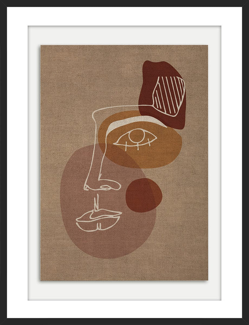 Hør lærredstryk - Retro Eye - Incado