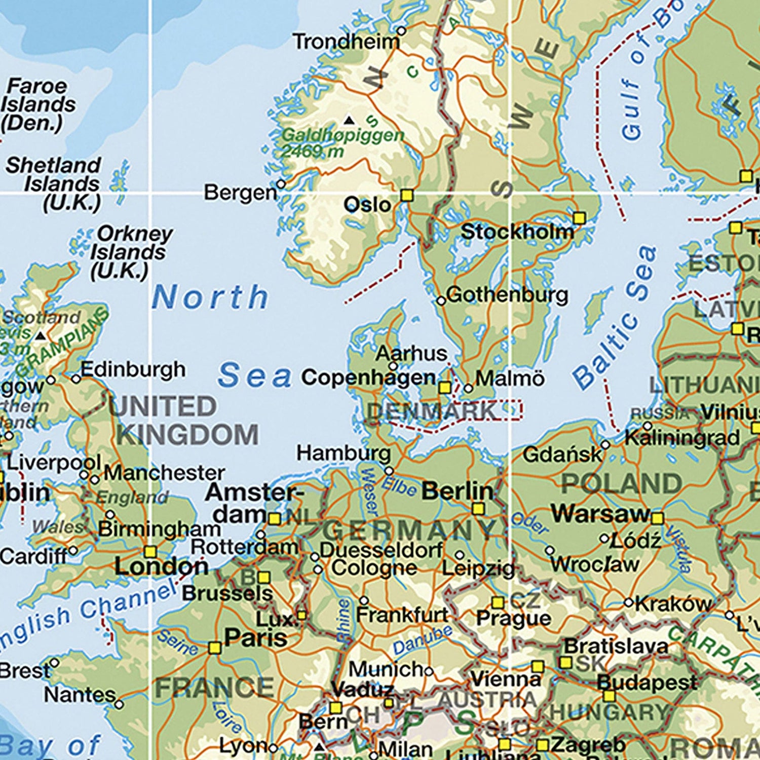 Verdenskort med sort ramme - Classic - Opslagstavle - Incado