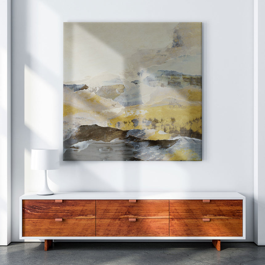 Lærredstryk - Yellow Abstract - Incado