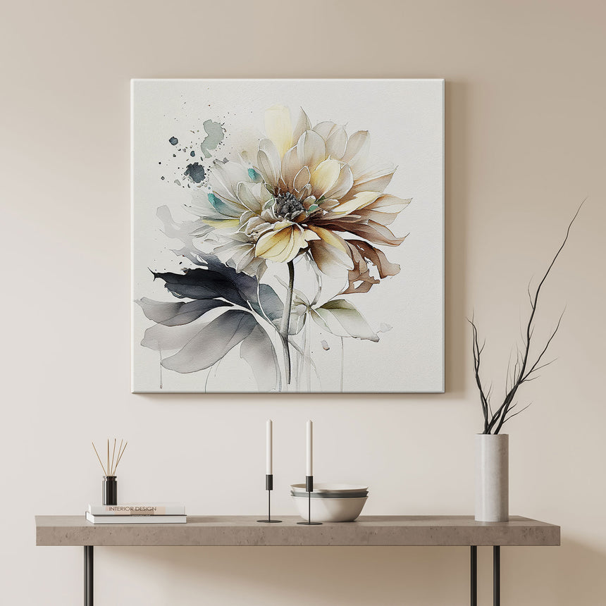 Lærredstryk - Dreamy Dahlia - Incado