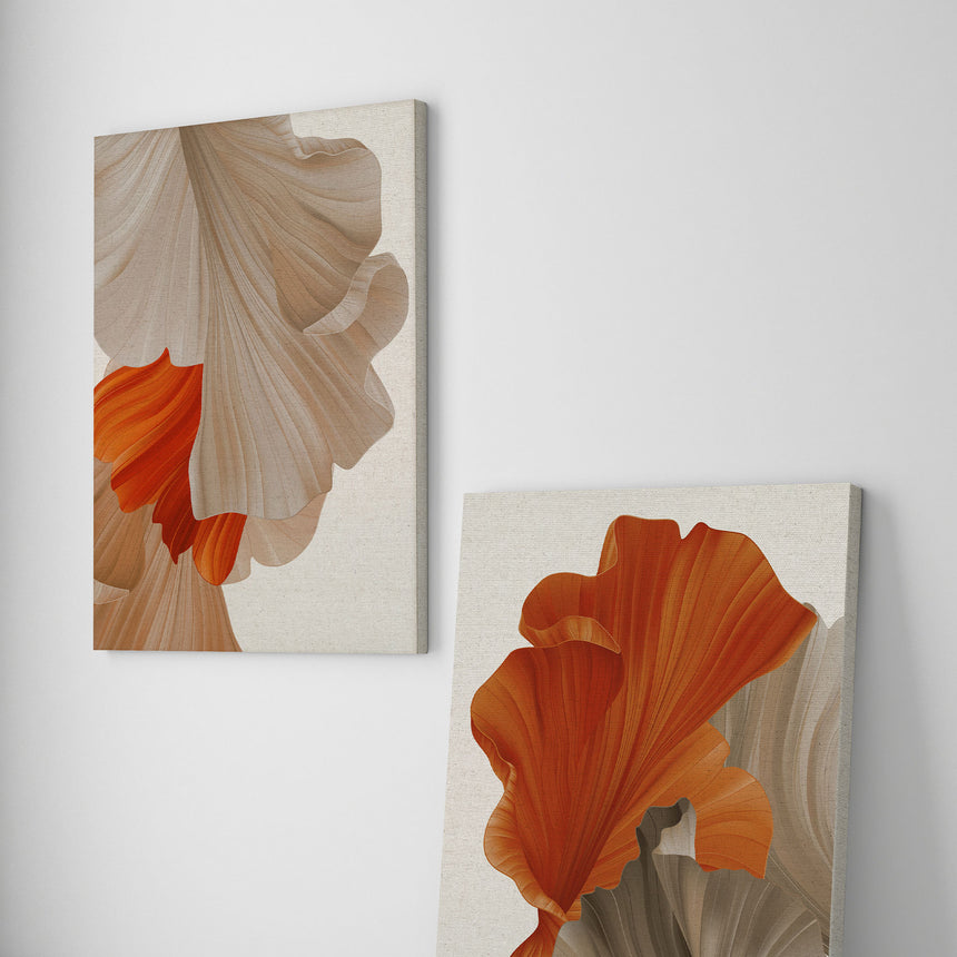 Hør lærredstryk - Floating Shapes - Incado