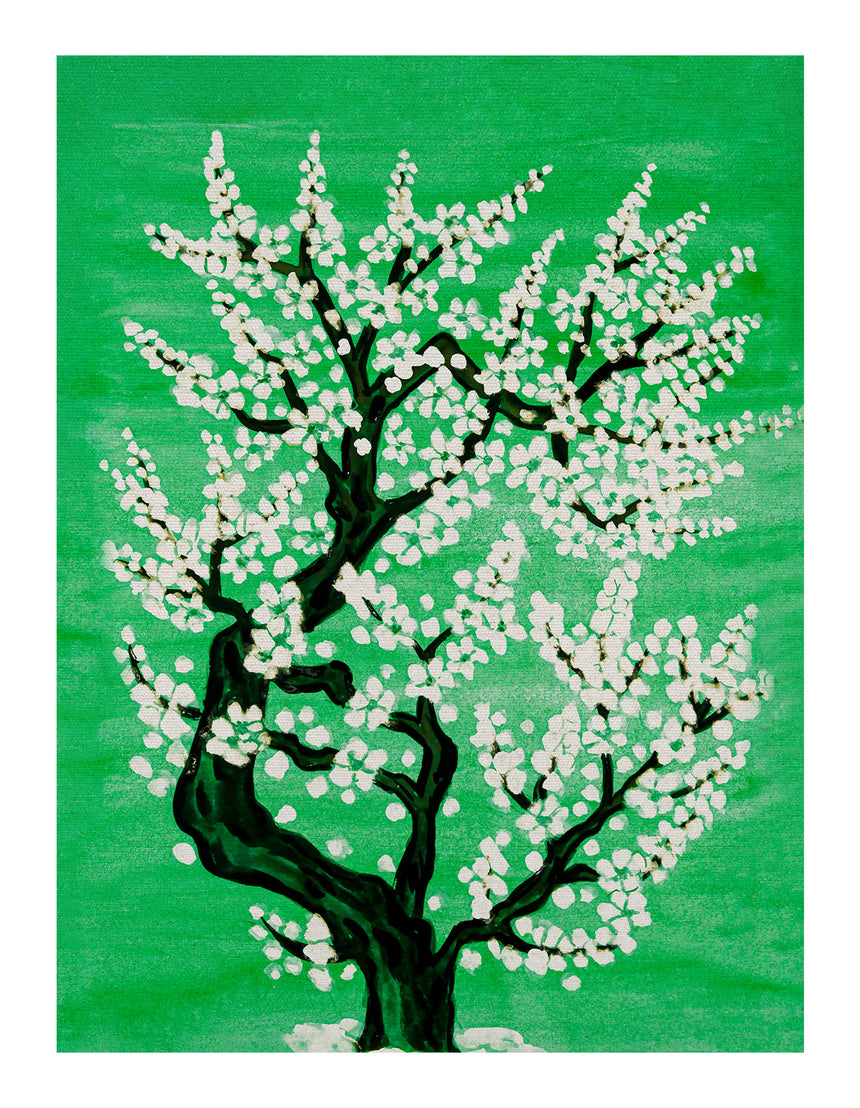 Hør lærredstryk - Blossom Tree - Incado