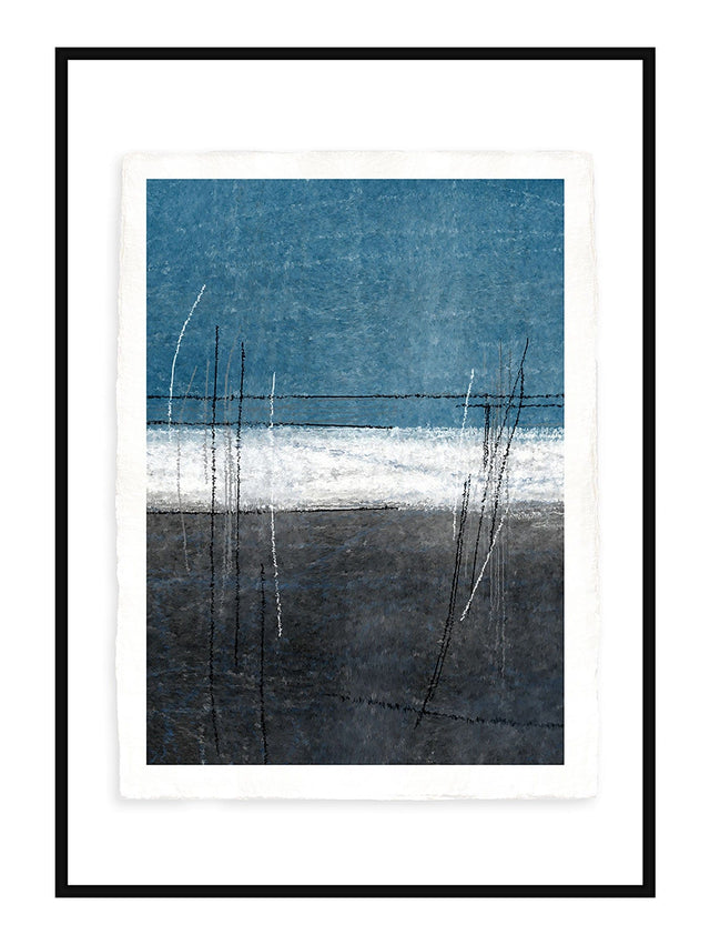 Luksus plakat med sort ramme - Blue And Black II - Artist Paper - Incado