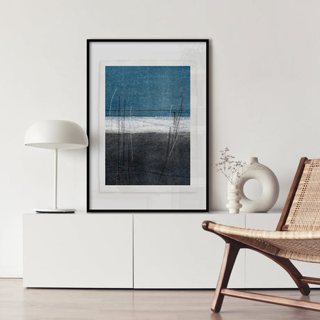Luksus plakat med sort ramme - Blue And Black II - Artist Paper - Incado