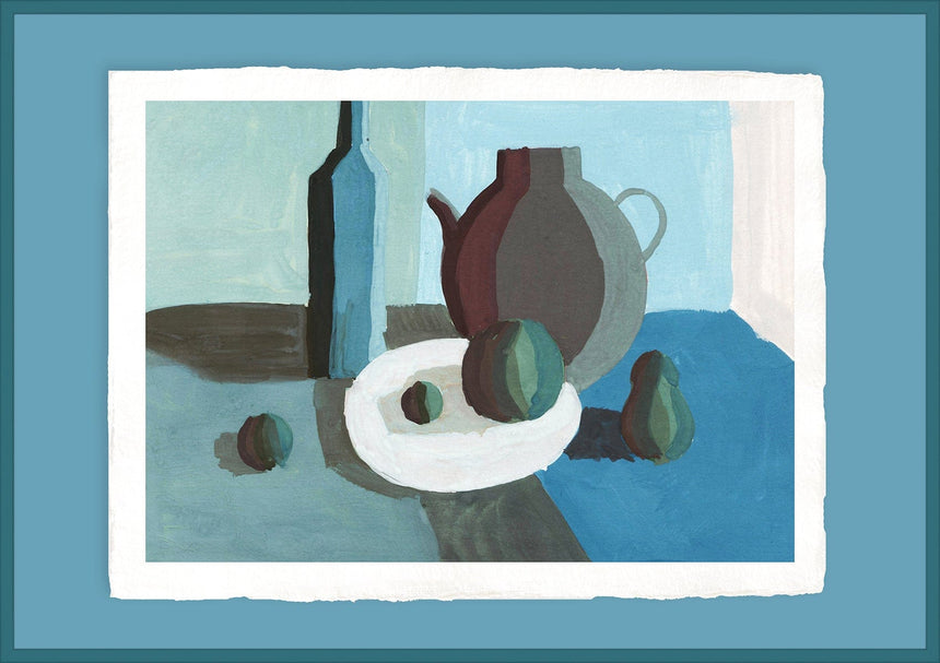 Luksus plakat med blå ramme - Table - Artist Paper - Incado