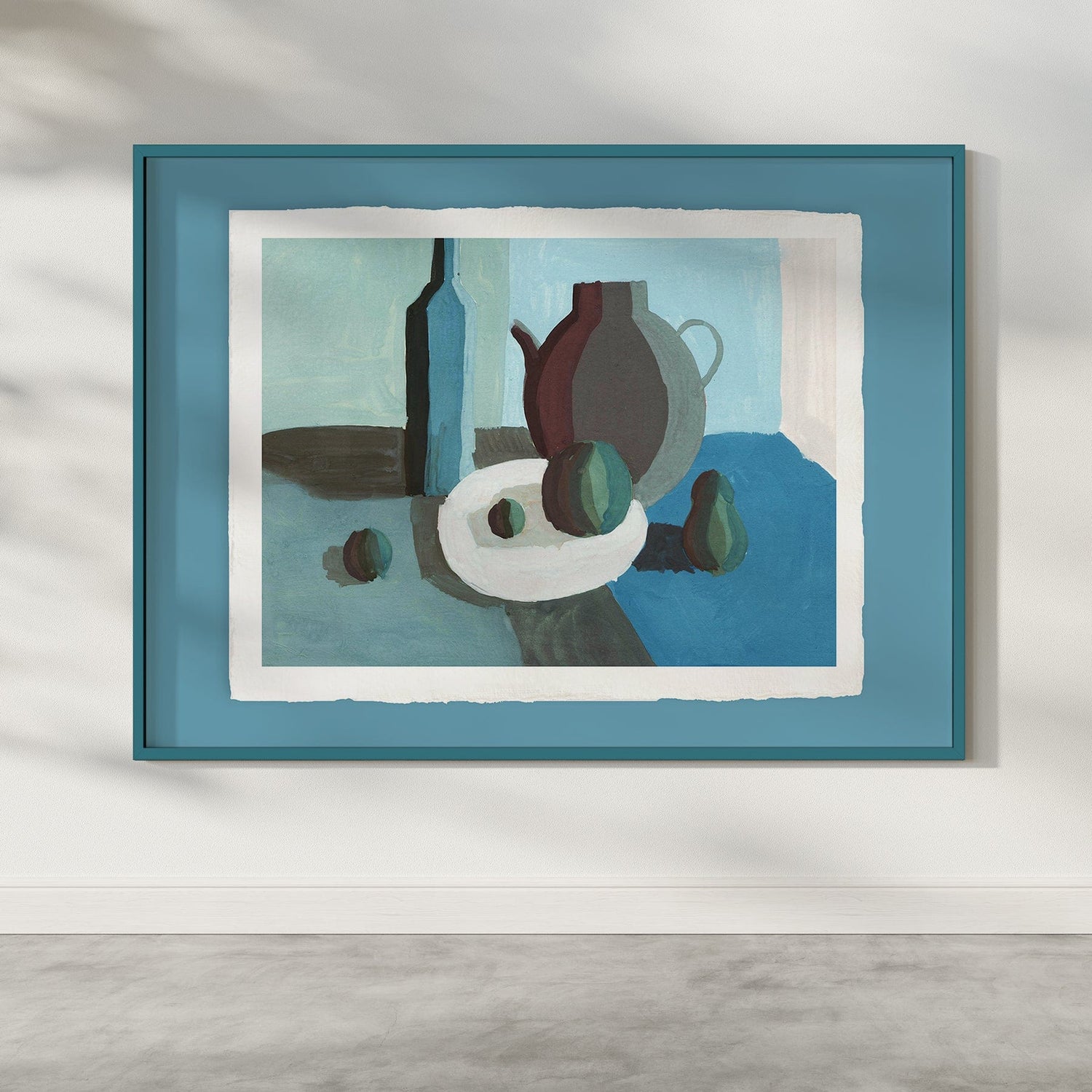 Luksus plakat med blå ramme - Table - Artist Paper - Incado