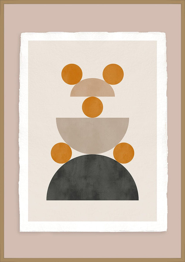 Luksus plakat med brun ramme - Balanced - Artist Paper - Incado