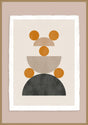 Luksus plakat med brun ramme - Balanced - Artist Paper - Incado