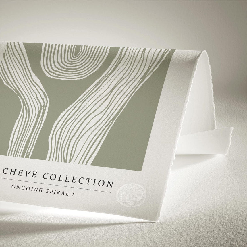 Luksus plakat med egetræsramme - Ongoing Spiral Oak - Artist Paper - Incado