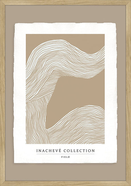 Luksus plakat med egetræsramme - Field Oak - Artist Paper - Incado