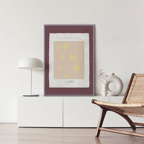 Luksus plakat med lilla ramme - Cascade Form II - Artist Paper - Incado