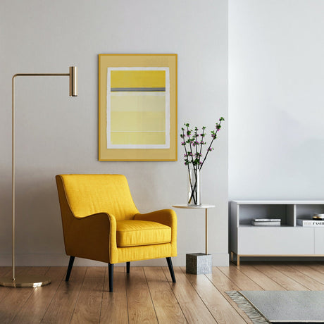 Luksus plakat med gul ramme - Yellow Horizon - Artist Paper - Incado