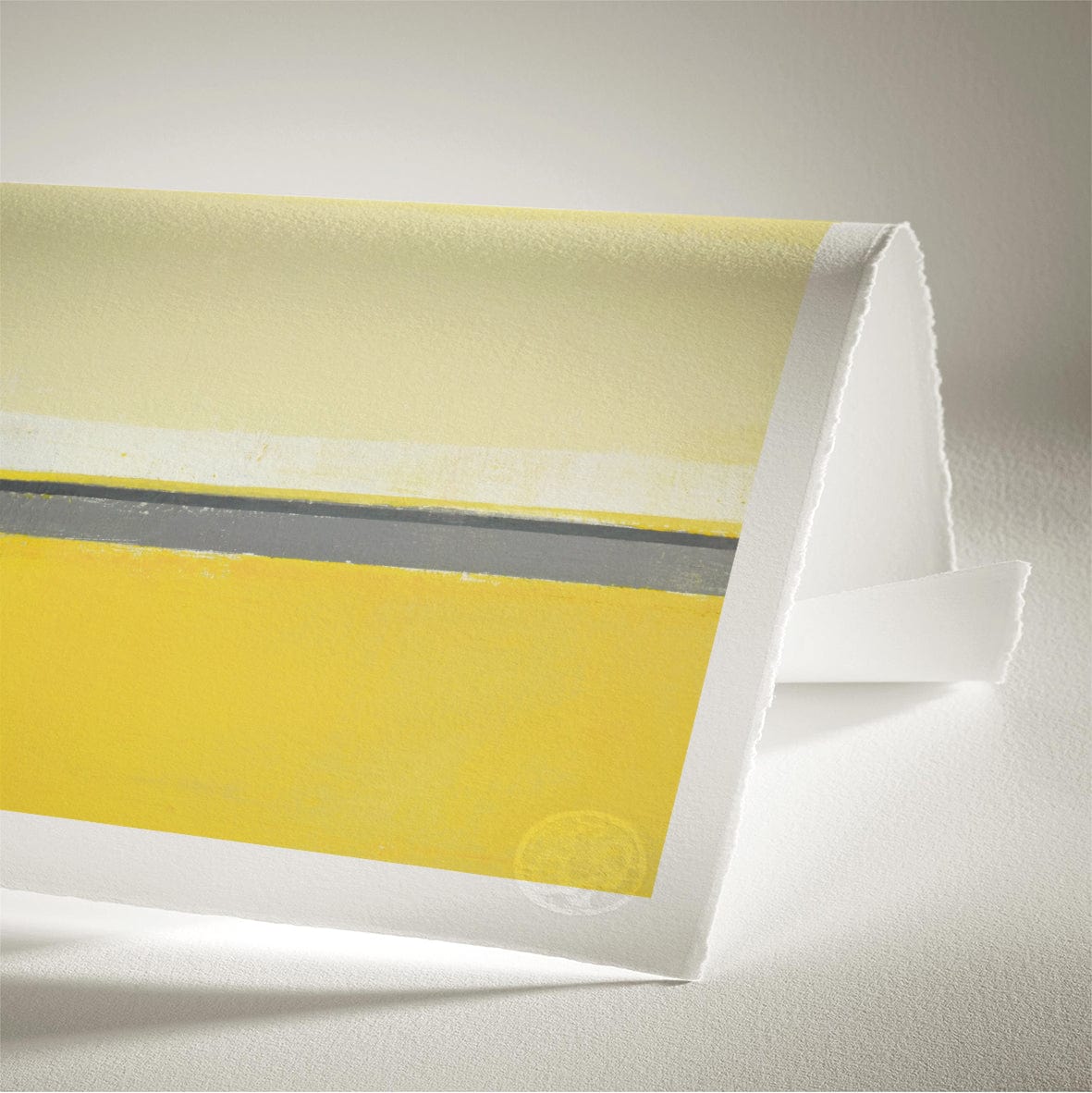 Luksus plakat med gul ramme - Yellow Horizon - Artist Paper - Incado