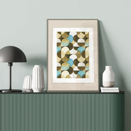 Luksus plakat med grøn ramme - Narrative I - Artist Paper - Incado